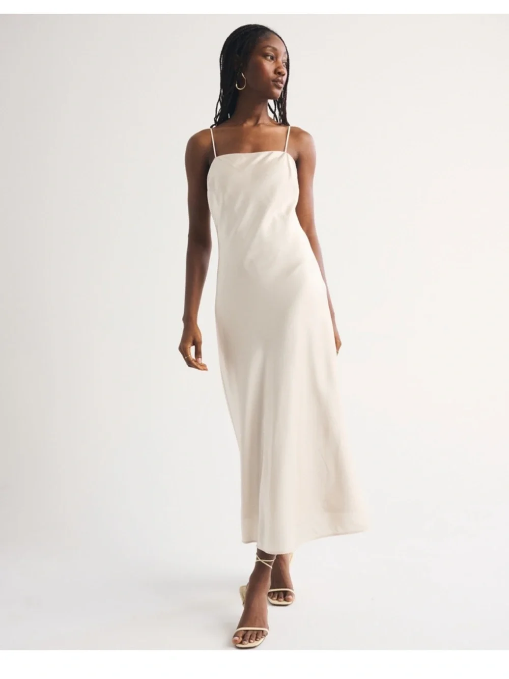 Abercrombie & Fitch Cream Lace Maxi Dress